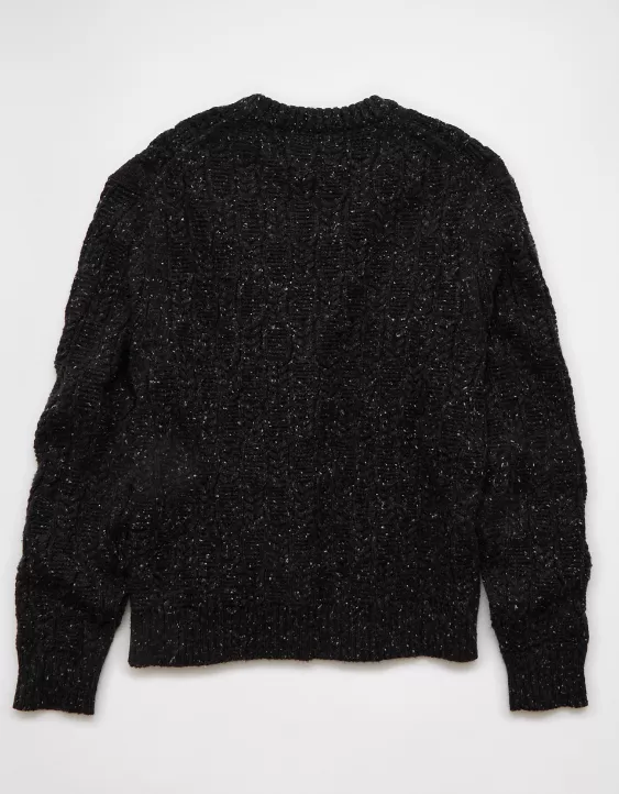 AE Cable Knit Crew Neck Sweater - Image 4