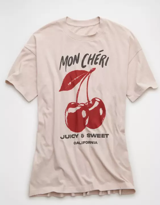AE Oversized Mon Chérie Graphic T-Shirt - Image 3
