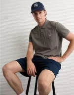 AE Lived-In Slim Fit Pique Polo Shirt