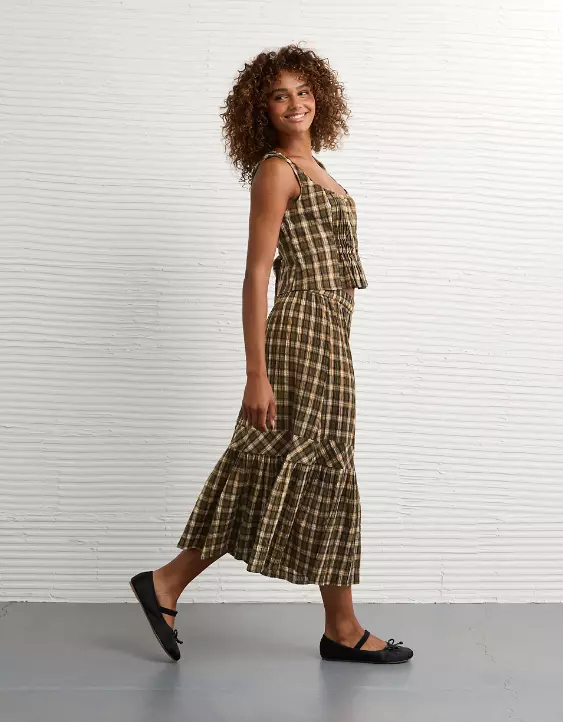 AE Plaid Maxi Skirt - Image 5