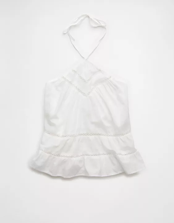 AE Y-Neck Lacy Halter Top - Image 3