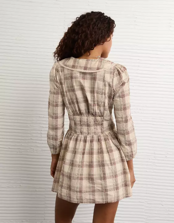 AE Long Sleeve Lace Collar Mini Dress - Image 2