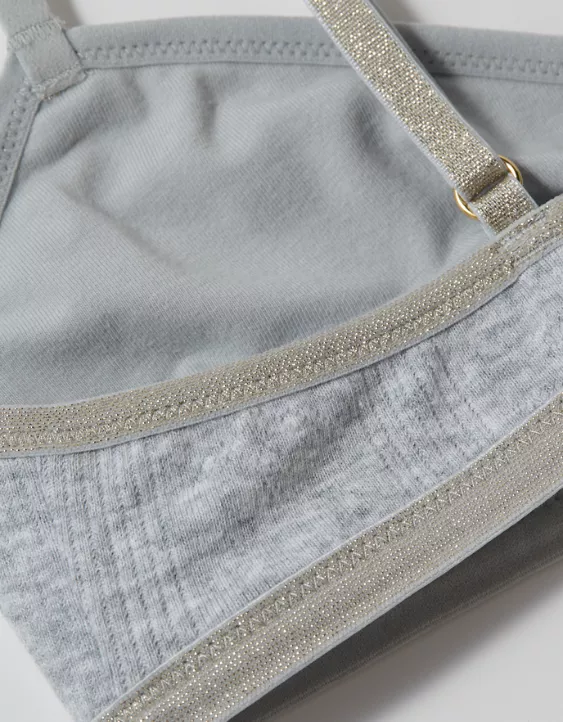 Superchill Shine Pointelle Triangle Bralette - Image 7