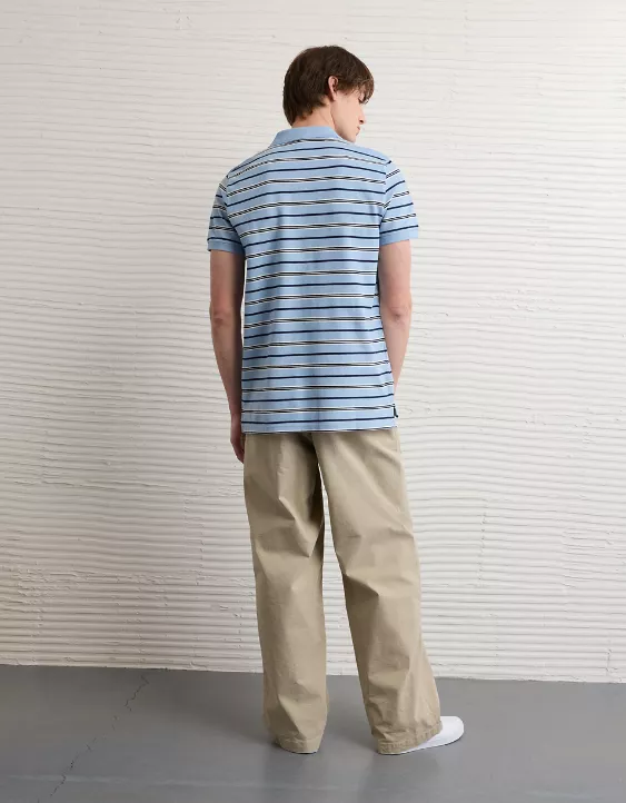 AE Slim Fit Stretch Striped Polo Shirt - Image 2