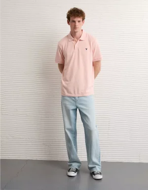 AE Stretch Pique Tipped Polo Shirt