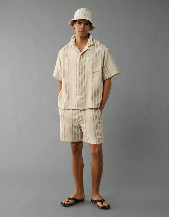AE Poolside Striped Button-Up Shirt - Image 5