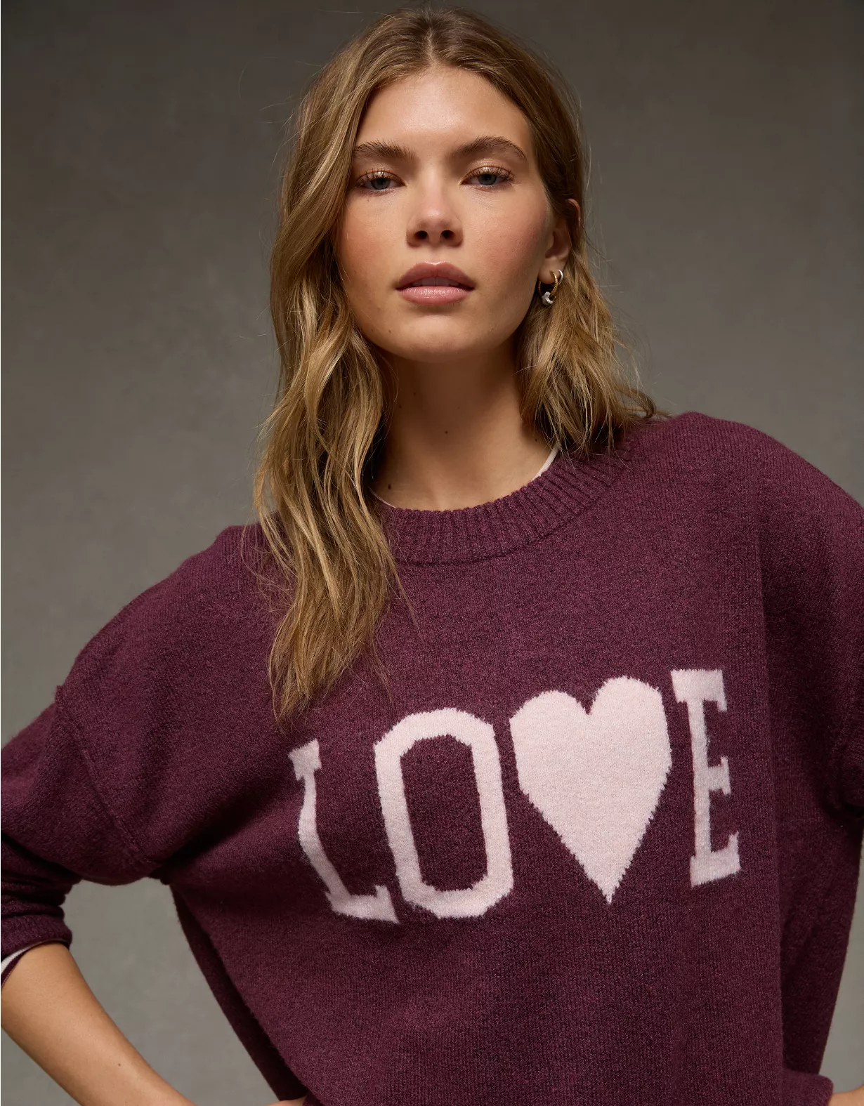 AE Whoa So Soft Valentine's Day Sweater