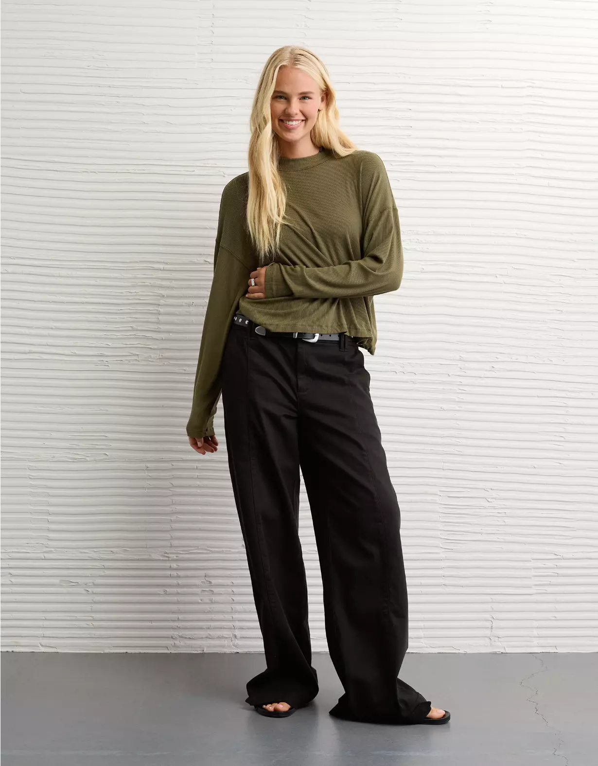 AE Soft & Sexy Long Sleeve Mockneck T-Shirt