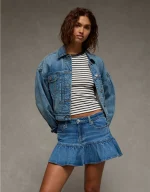 AE High-Waisted Ruffle Mini Skirt