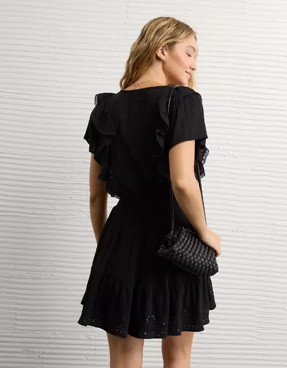 AE V-Neck Ruffle Mini Dress - Image 2