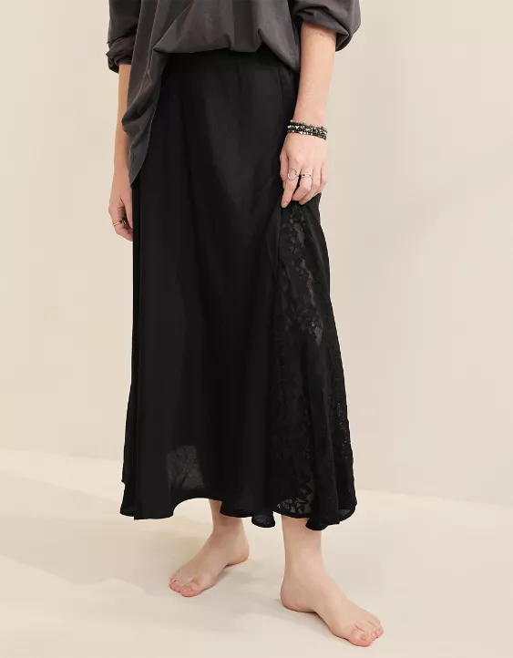 Aerie Satin Maxi Skirt - Image 5