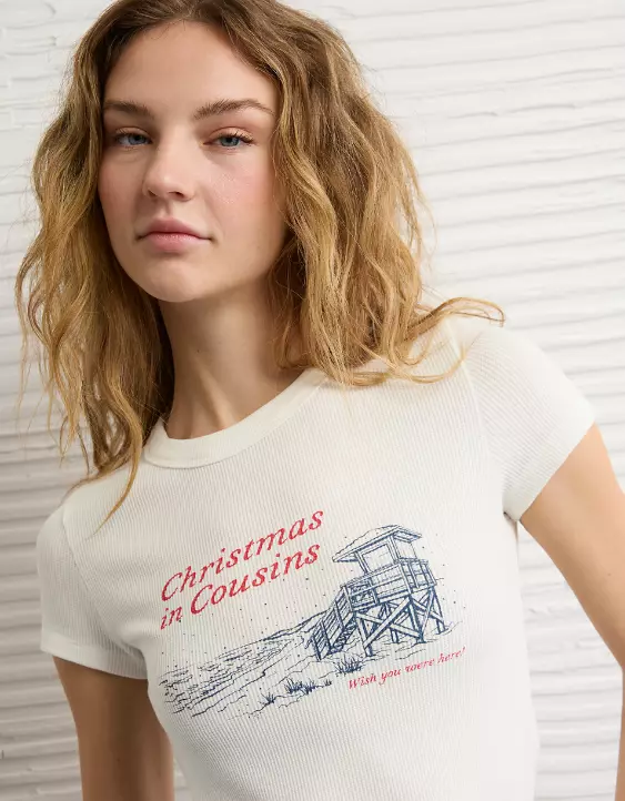 AE x The Summer I Turned Pretty Graphic Baby Tee - Image 5