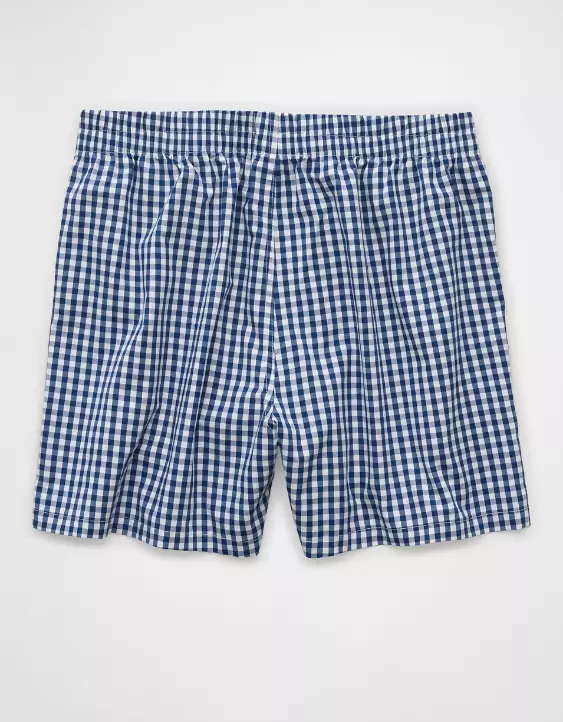 AEO Men's Plaid Poplin Pocket Boxer Short - Image 4