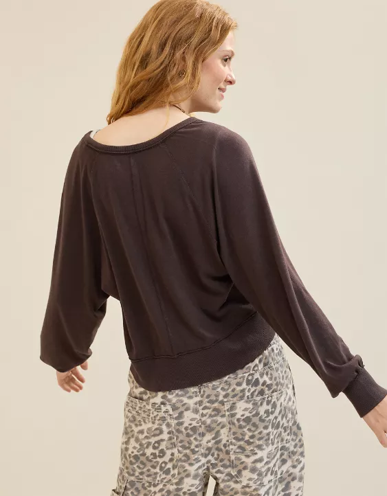 Aerie Happy Snit Henley T-Shirt - Image 2