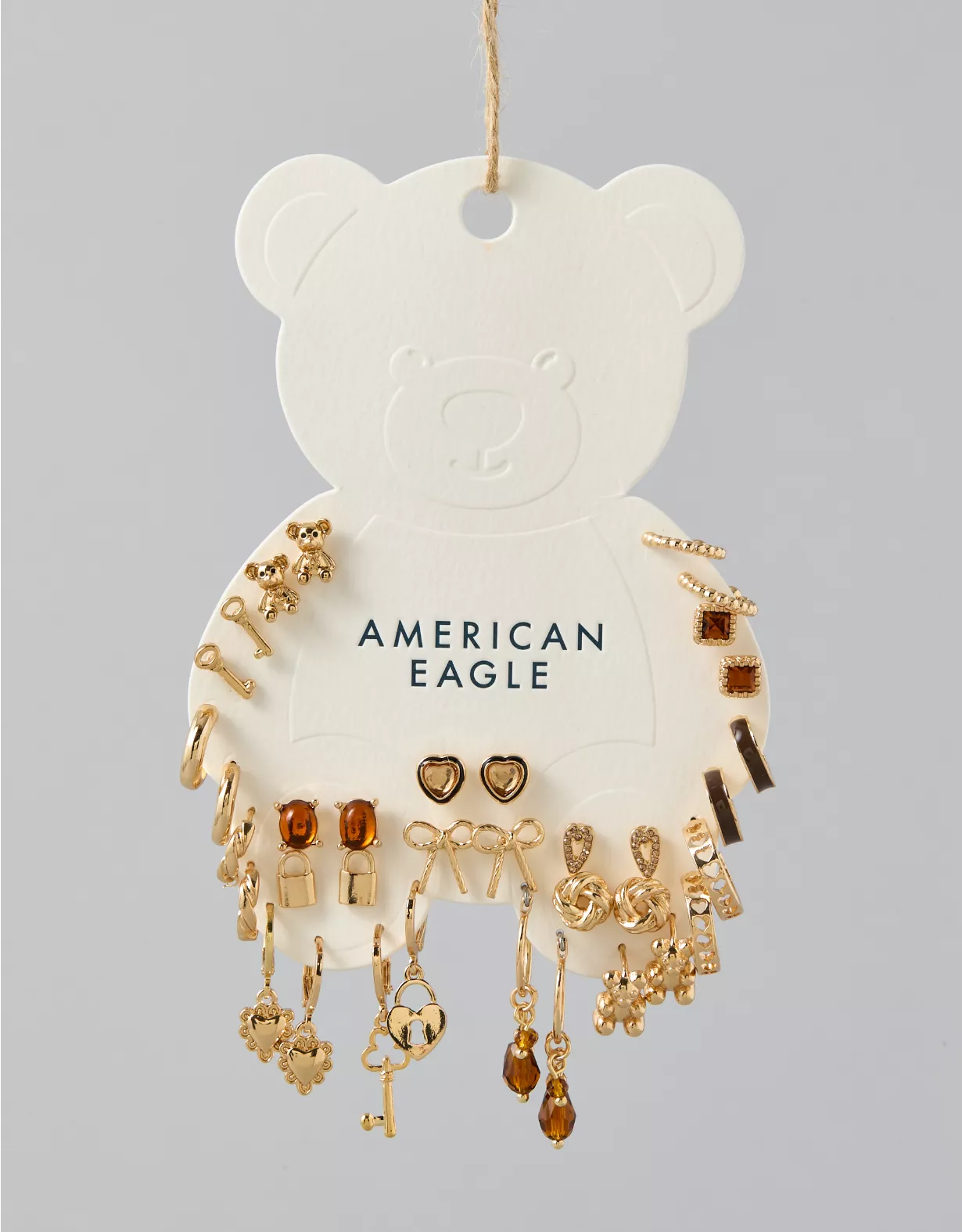 AEO Teddy Bear Earrings 18-Pack