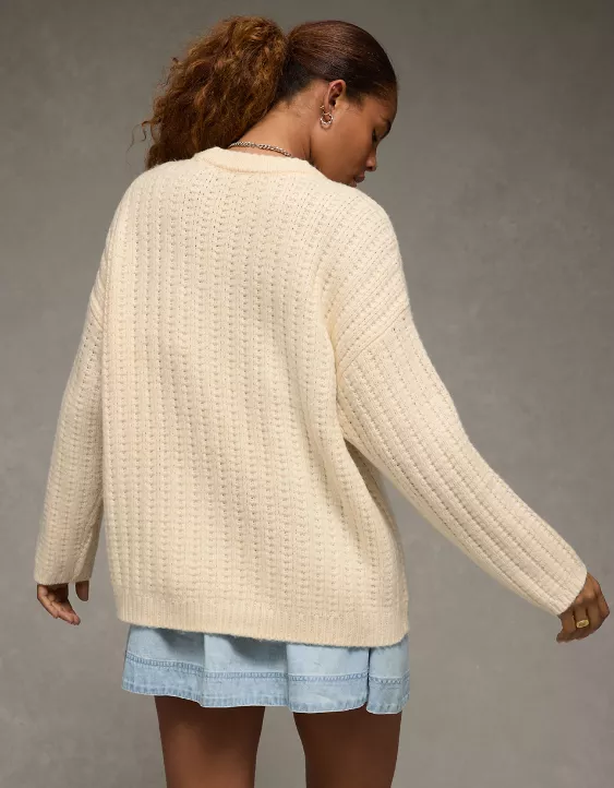 AE Oversized Waffle Sweater - Image 2