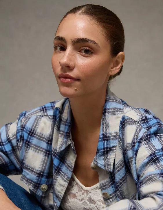 AE Plaid Button-Up Shirt - Image 6