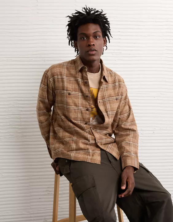 AE Relaxed Fit Everyday Flannel Shirt - Image 2