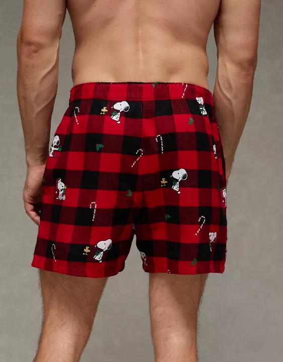 AEO Snoopy Flannel Pocket Boxer - Image 2