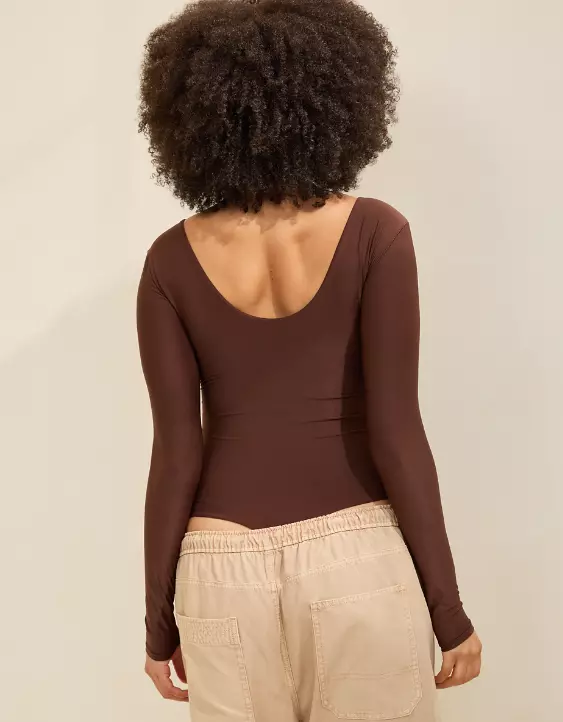 SMOOTHEZ Long Sleeve Plunge Bodysuit - Image 2