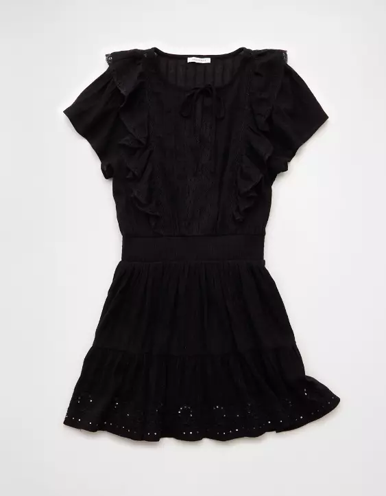 AE V-Neck Ruffle Mini Dress - Image 3
