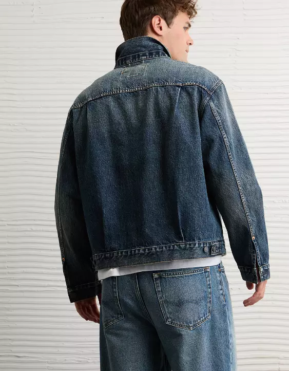 AE Boxy Denim Trucker Jacket - Image 3