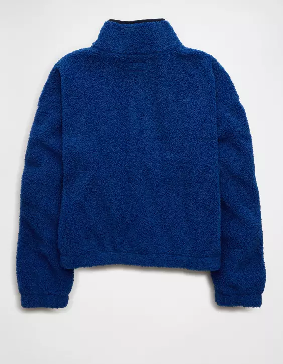 AE Relaxed Sherpa Fleece Henley Sweatshirt - Image 4