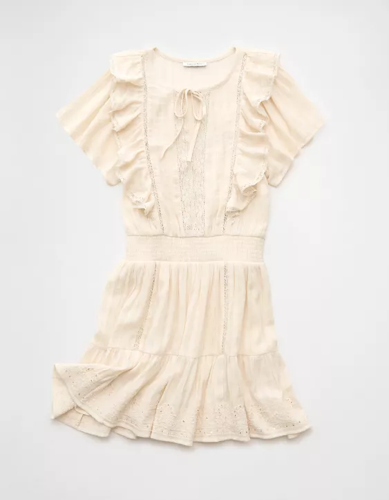 AE V-Neck Ruffle Mini Dress - Image 3