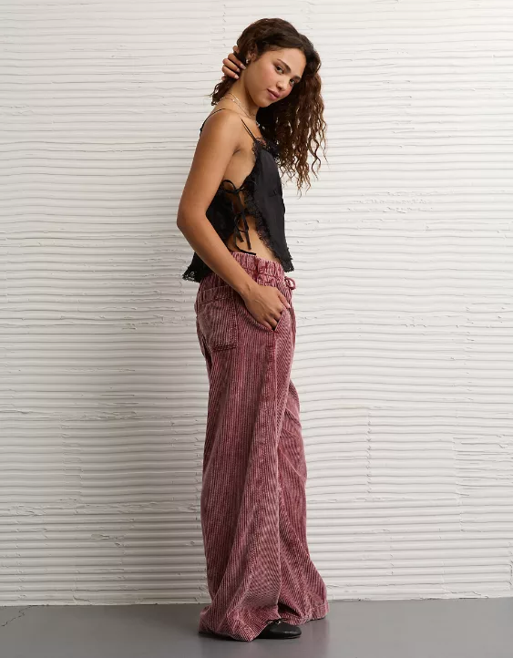 AE Stretch Corduroy Low-Rise Baggy Wide-Leg Pant - Image 5