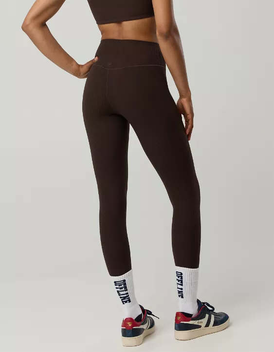 OFFLINE By Aerie Real Me XTRA High Waisted Ribbed Legging - Image 2
