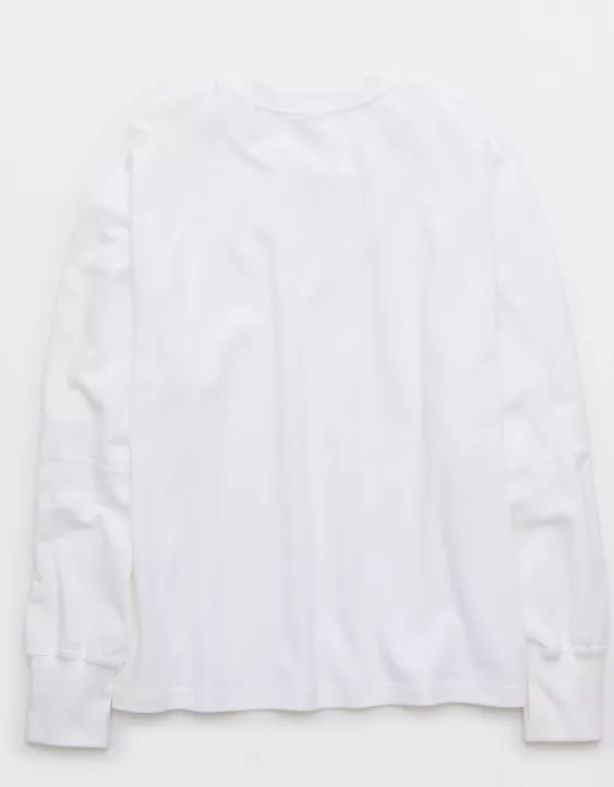OFFLINE By Aerie Pique Long Sleeve T-Shirt - Image 4