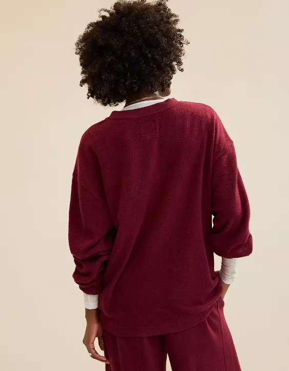 Aerie Sherpa Henley Sweatshirt - Image 2