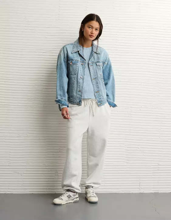 AE Long-Sleeve Waffle Plush Crew Neck Tee - Image 6