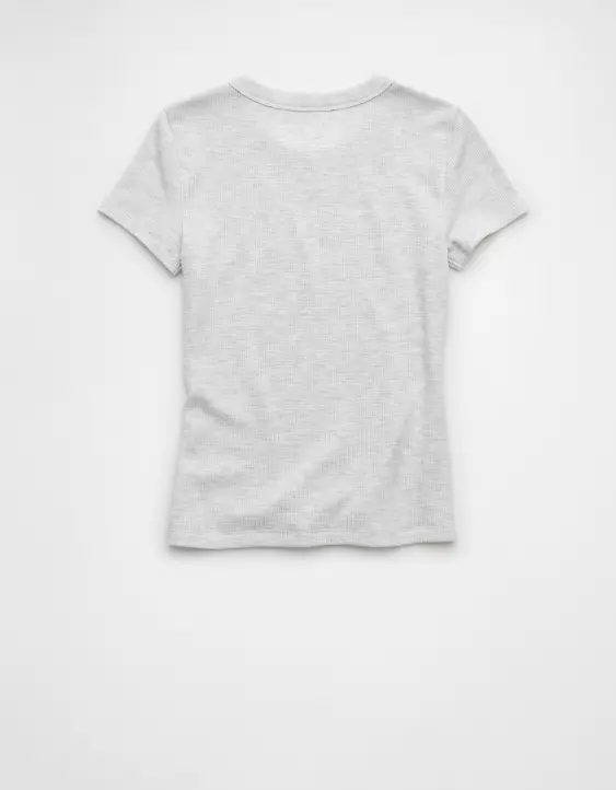 AE Waffle Hey Baby Tee - Image 4