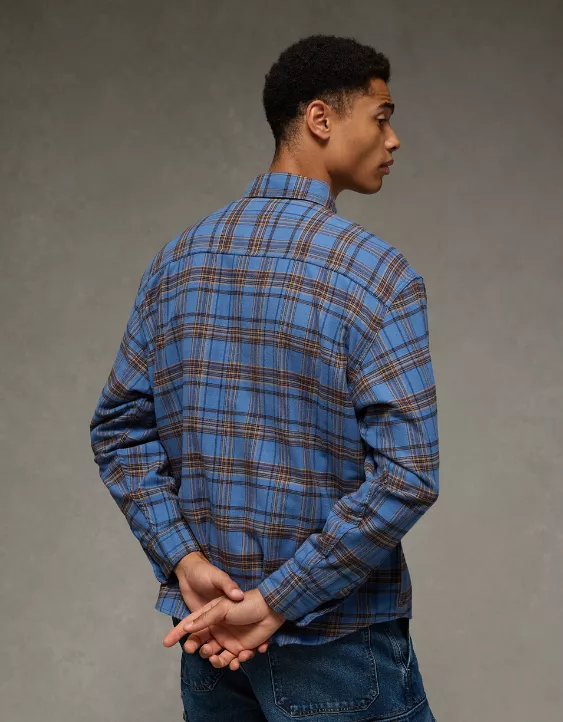 AE Relaxed Fit Everyday Flannel Shirt - Image 3