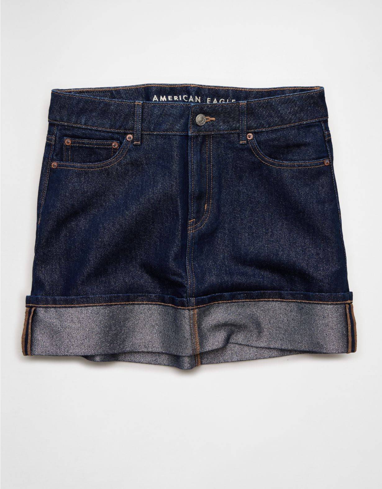 AE Denim Glitter Mini Skirt