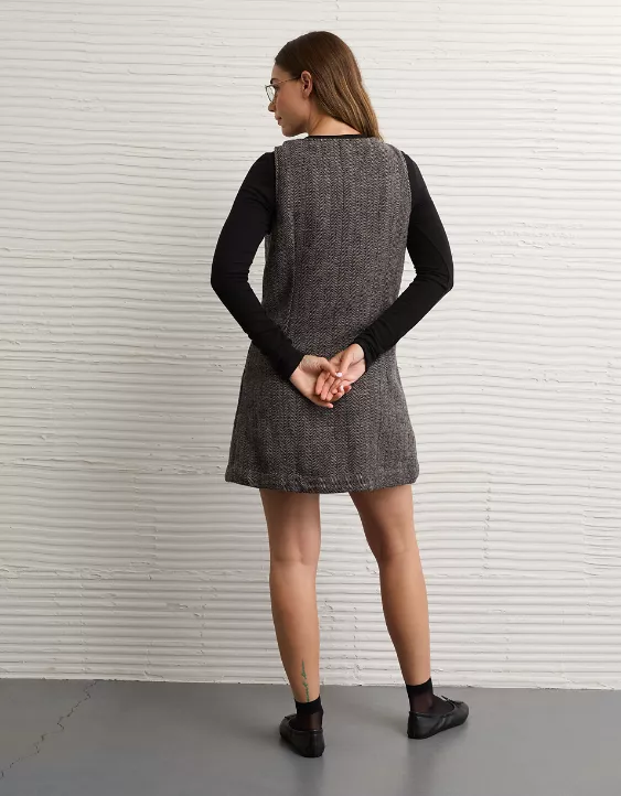 AE Button-Front Pinafore Mini Dress - Image 2