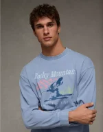 AE Boxy Long Sleeve Destination Graphic T-Shirt