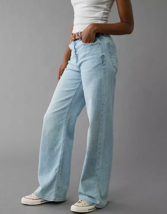 AE Dreamy Drape Stretch Super High-Waisted Baggy Wide-Leg Jean - Image 5