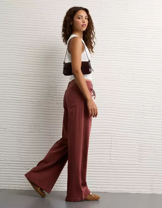 AE Dreamy Drape Stretch Low-Rise Ultra Wide-Leg Pant - Image 5