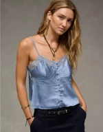 AE Pintuck Satin Cami Top