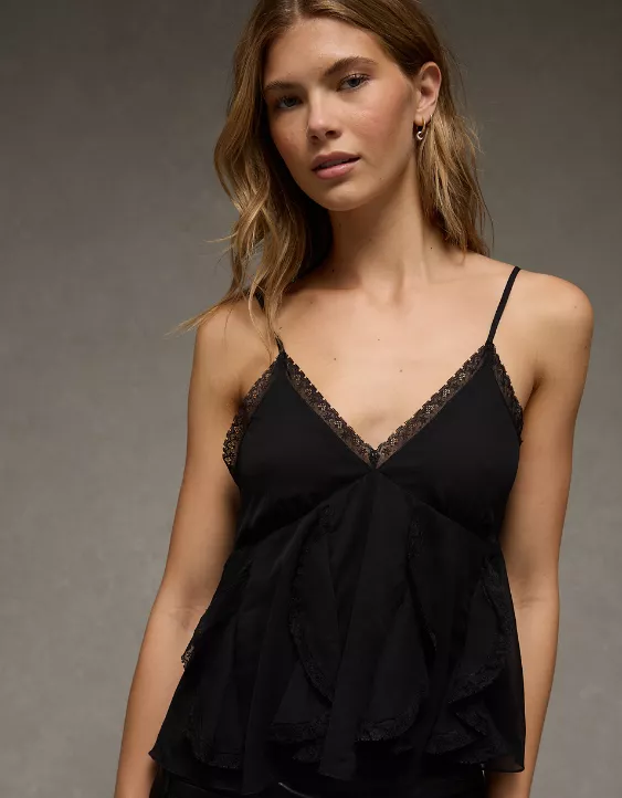 AE V-Neck Ruffle Cami Top - Image 5