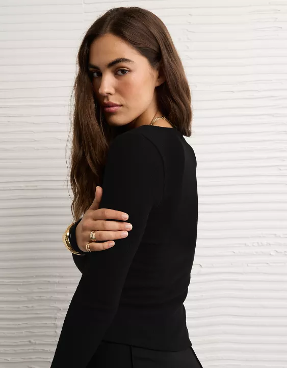 AE Long Sleeve Square Neck T-Shirt - Image 2