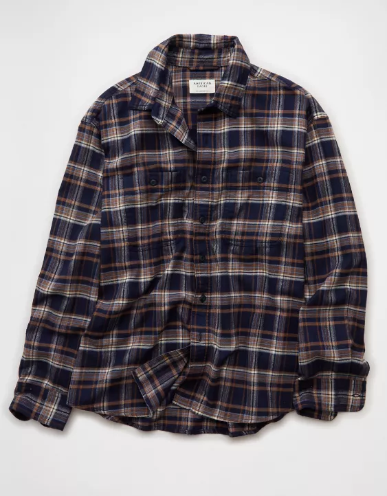 AE Relaxed Fit Everyday Flannel Shirt - Image 3