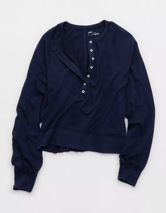 Aerie Happy Snit Henley T-Shirt - Image 3