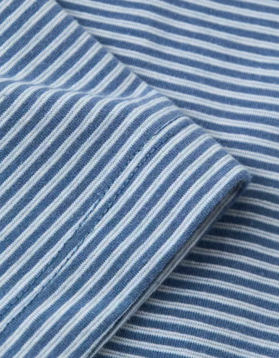 AE 24/7 Club Logo Striped Polo Shirt - Image 6