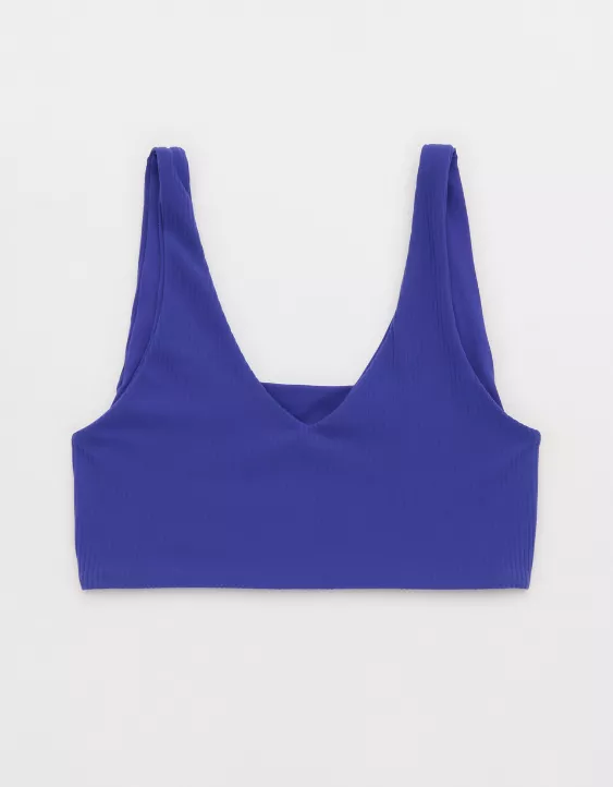OFFLINE By Aerie Real Me XTRA Rib Switch Up V-Neck Sports Bra - Image 3