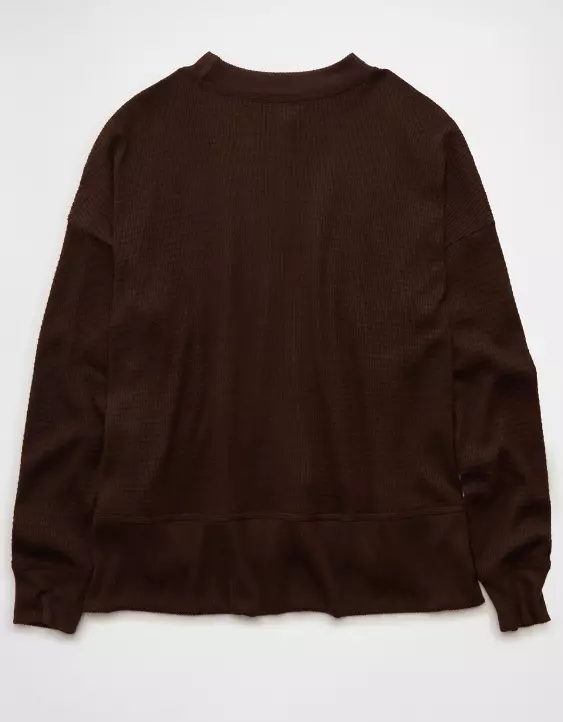 AE Long Sleeve Plush Crew Neck Top - Image 4