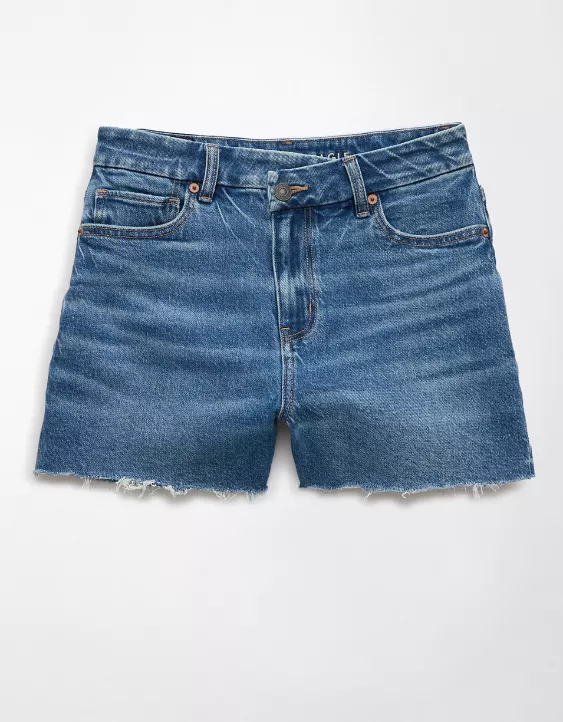 AE Stretch Curvy Crossover Denim Mom Short - Image 3