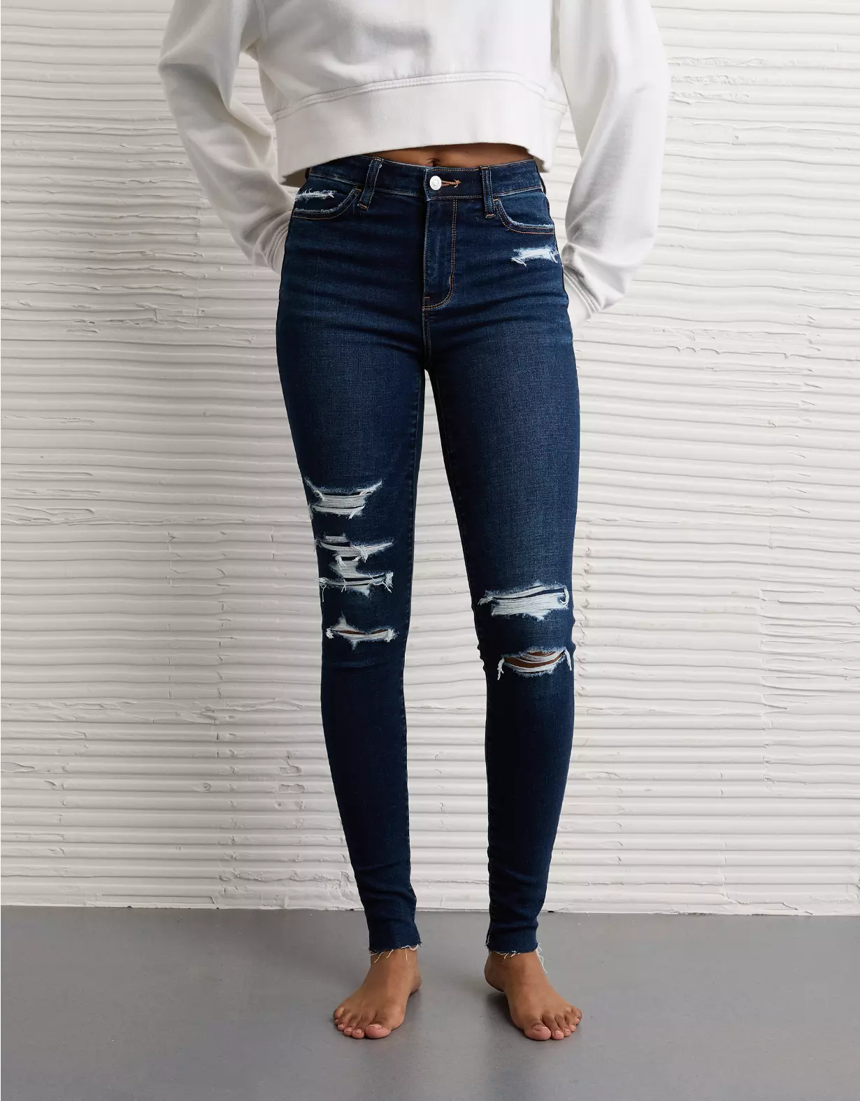AE Next Level Ripped High-Waisted Jegging